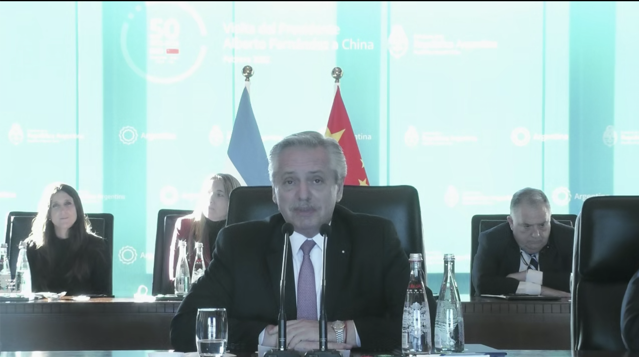 20220204-阿根廷总统阿尔韦托·费尔南德斯清华大学名誉教授聘任仪式-刘书田-费尔南德斯总统发表演讲png