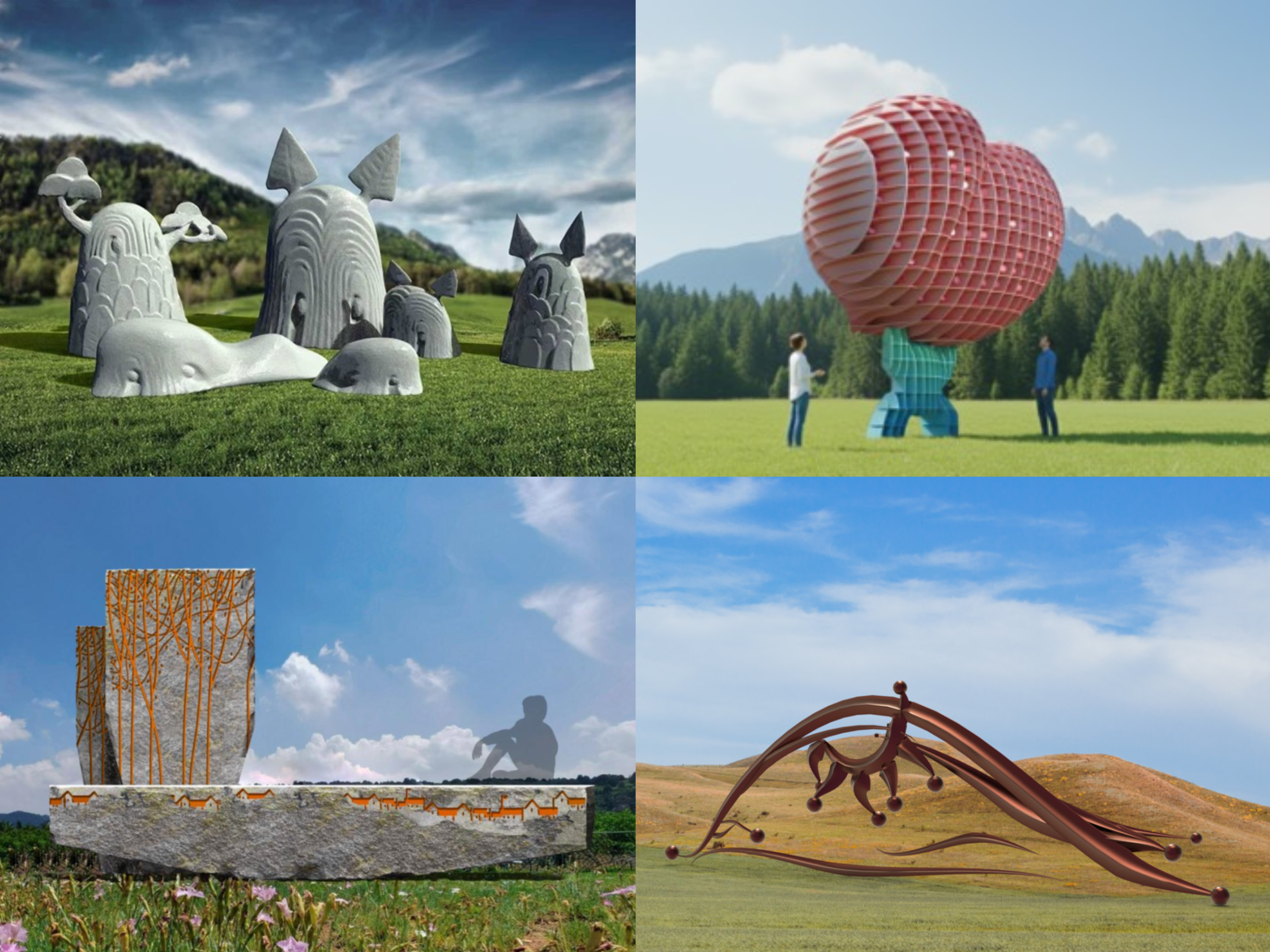 20251110-以美为媒 以艺铸魂——清华美院探索思政实践育人新范式-美院供图-美院师生在2025北京平谷南山艺术季中创作的部分作品.jpg